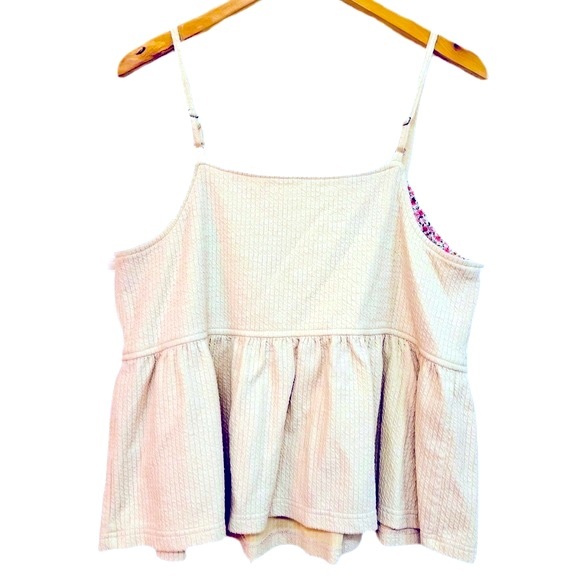Anthropologie Reath & Wren Cream Embroidered Babydoll Camisole Top - Picture 3 of 5
